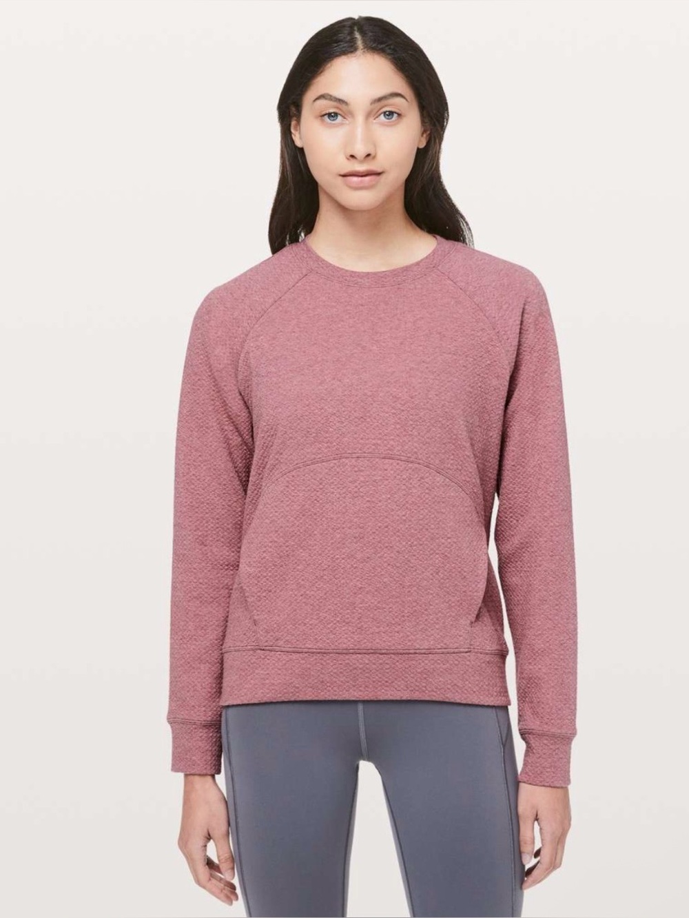 Lululemon Catch A Moment Crew | Heathered So Merlot / So Merlot